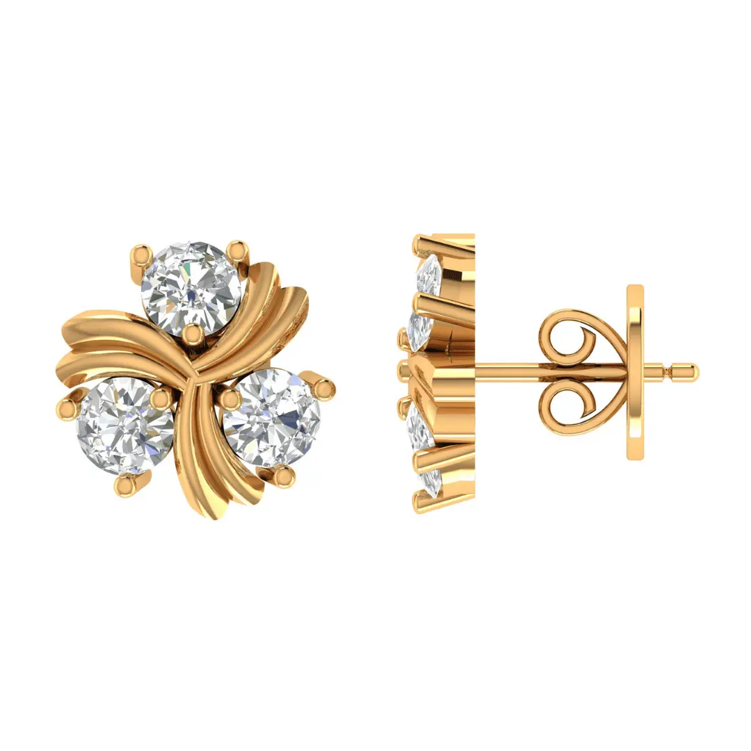 Seravelle Trio Diamond Studs - Image 3