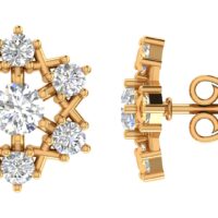 Celestia Bloom Diamond Studs - Thumbnail Image 3