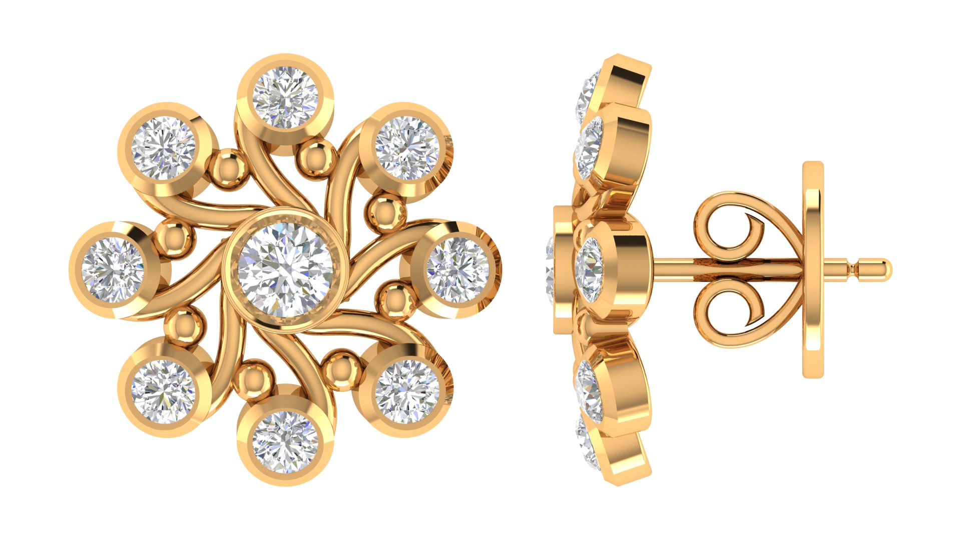 Elowen Verity Diamond Earrings - Image 3