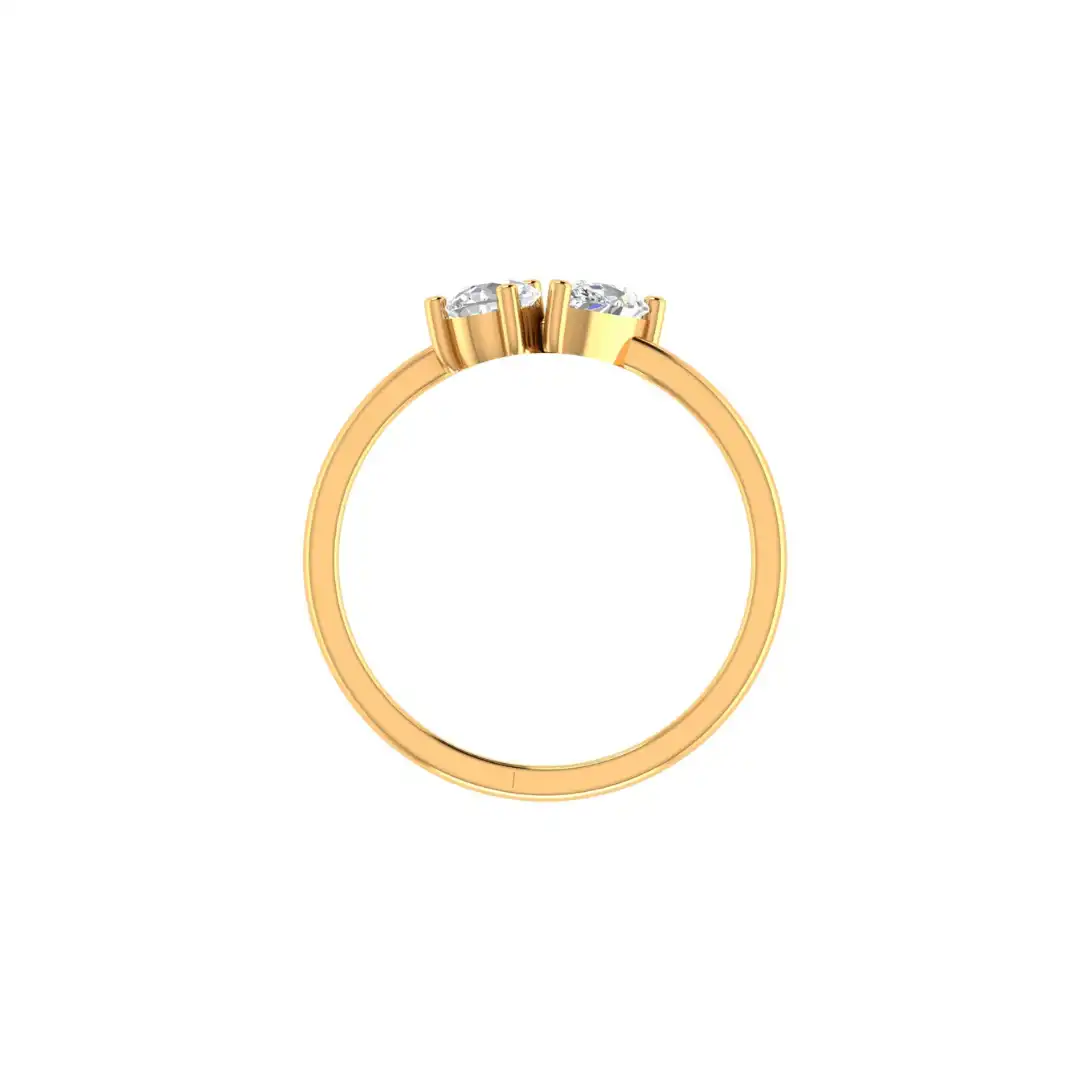 Double Heart Diamond Ring - Image 3
