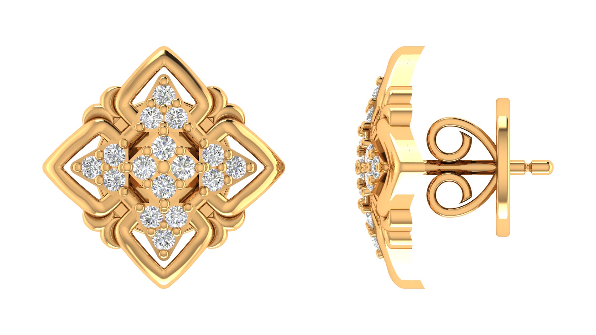 Aurevia Quadrant Diamond Earrings - Image 3
