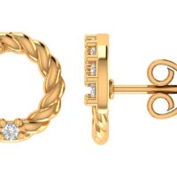 Veloura Twist Diamond Earrings - Thumbnail Image 3