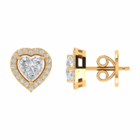 Seraphielle Heart Diamond Earrings - Thumbnail Image 3