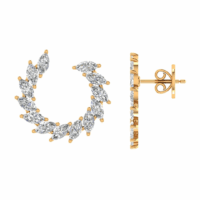 Virelia Crescent Diamond Earrings - Thumbnail Image 3
