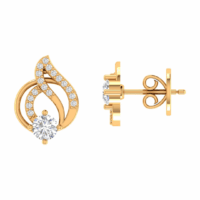 Calithra Teardrop Diamond Earrings - Thumbnail Image 3