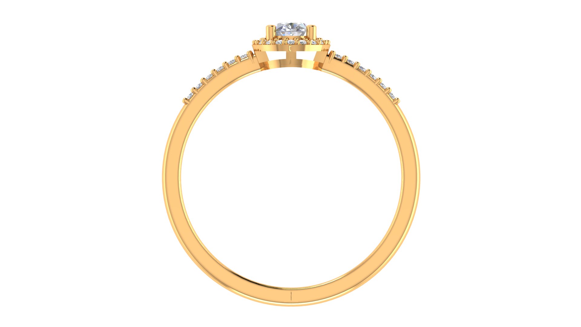 Classic Halo Diamond Ring - Image 3