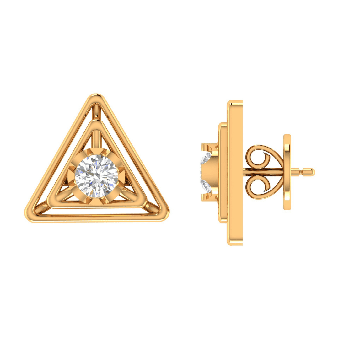 Sorellia Triad Diamond Stud Earrings - Image 3
