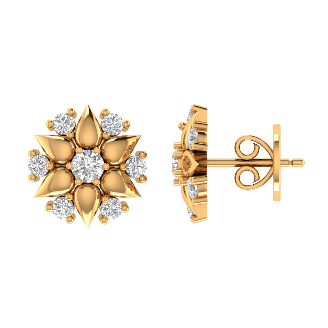 Virellia Fleuris Diamond Earrings - Image 3