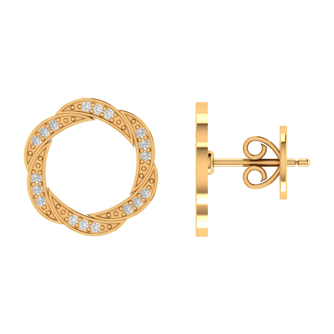 Cirelle Weave Diamond Earrings - Image 3