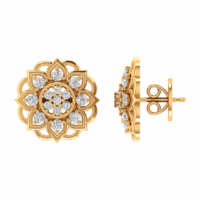 Zarielle Mandala Diamond Earrings - Thumbnail Image 3