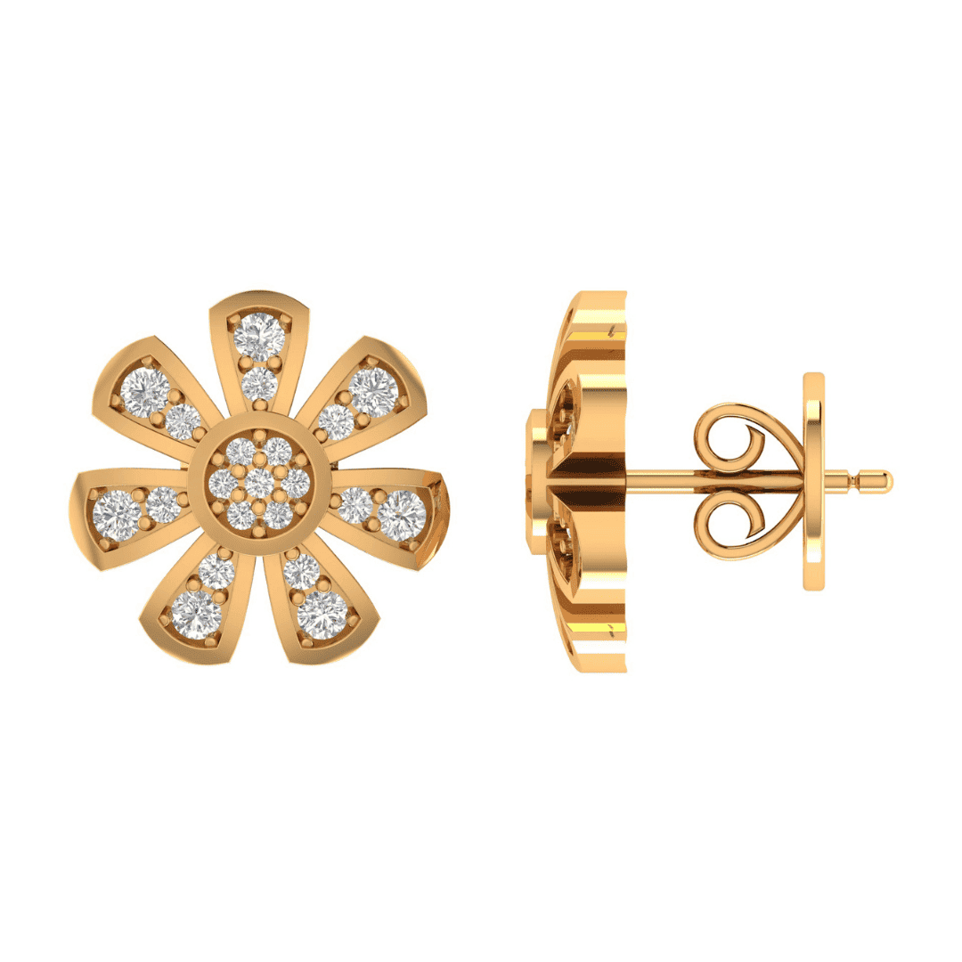 Marivelle Flora Diamond Earrings - Image 3