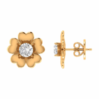 Florévia Halo Diamond Earrings - Thumbnail Image 3