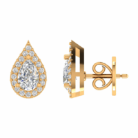 Seravelle Pear Diamond Earrings - Thumbnail Image 3