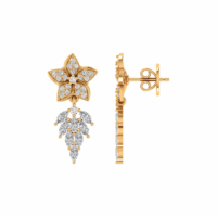 Marivelle Petal Cascade Diamond Earrings - Thumbnail Image 3