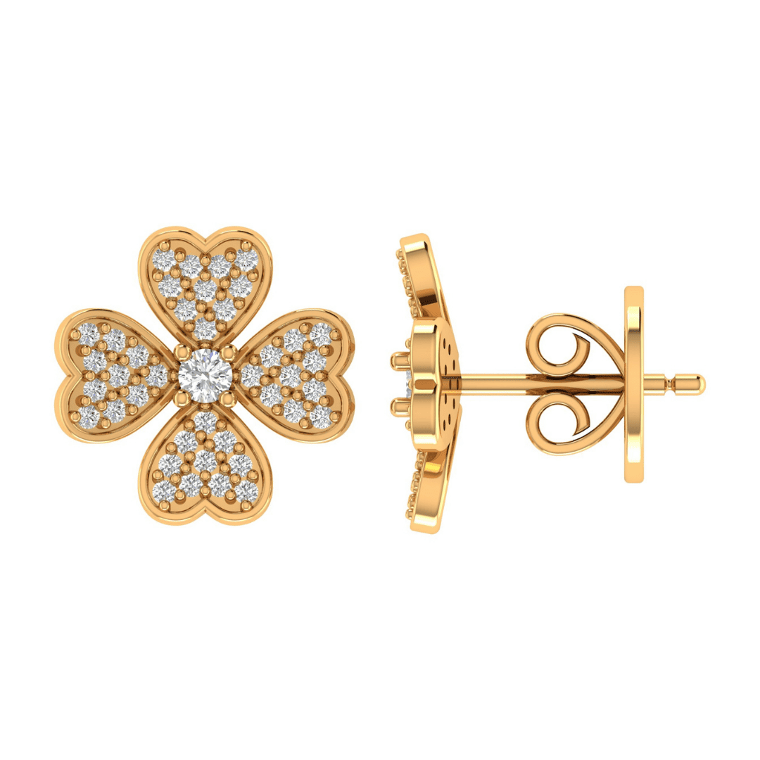 Seraphina Clover Diamond Earrings - Image 3
