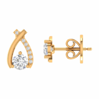 Lysandra Curve Diamond Earrings - Thumbnail Image 3