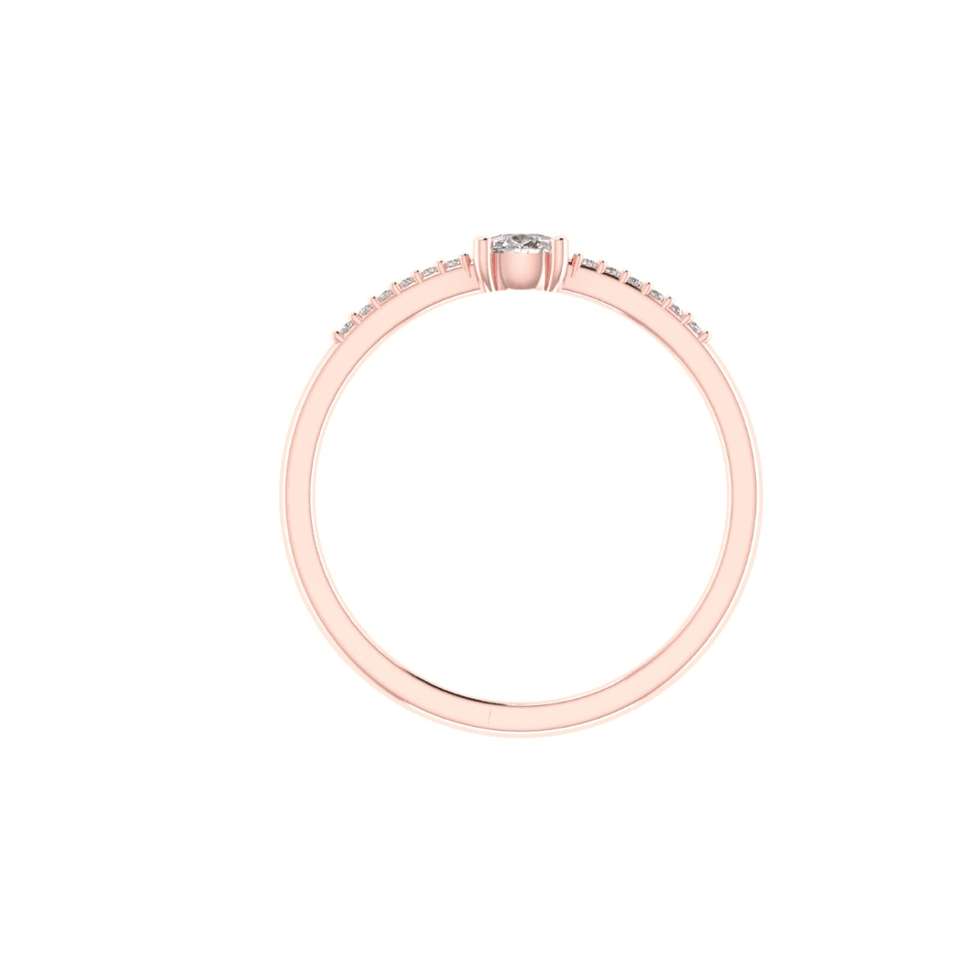 Elaris Pear Diamond Ring - Image 9
