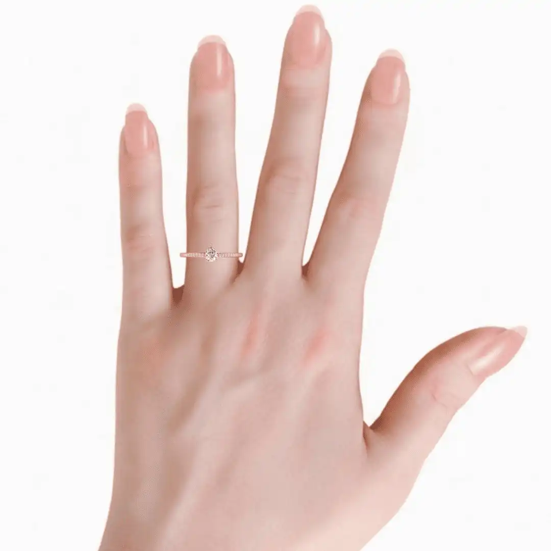 Elaris Pear Diamond Ring - Image 11