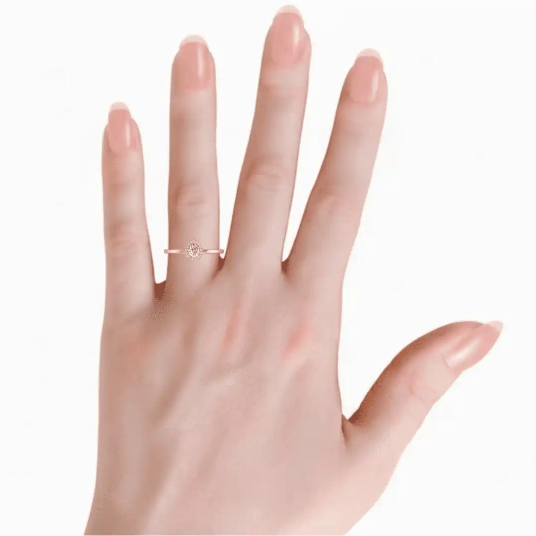 Virelia Halo Diamond Ring - Image 11