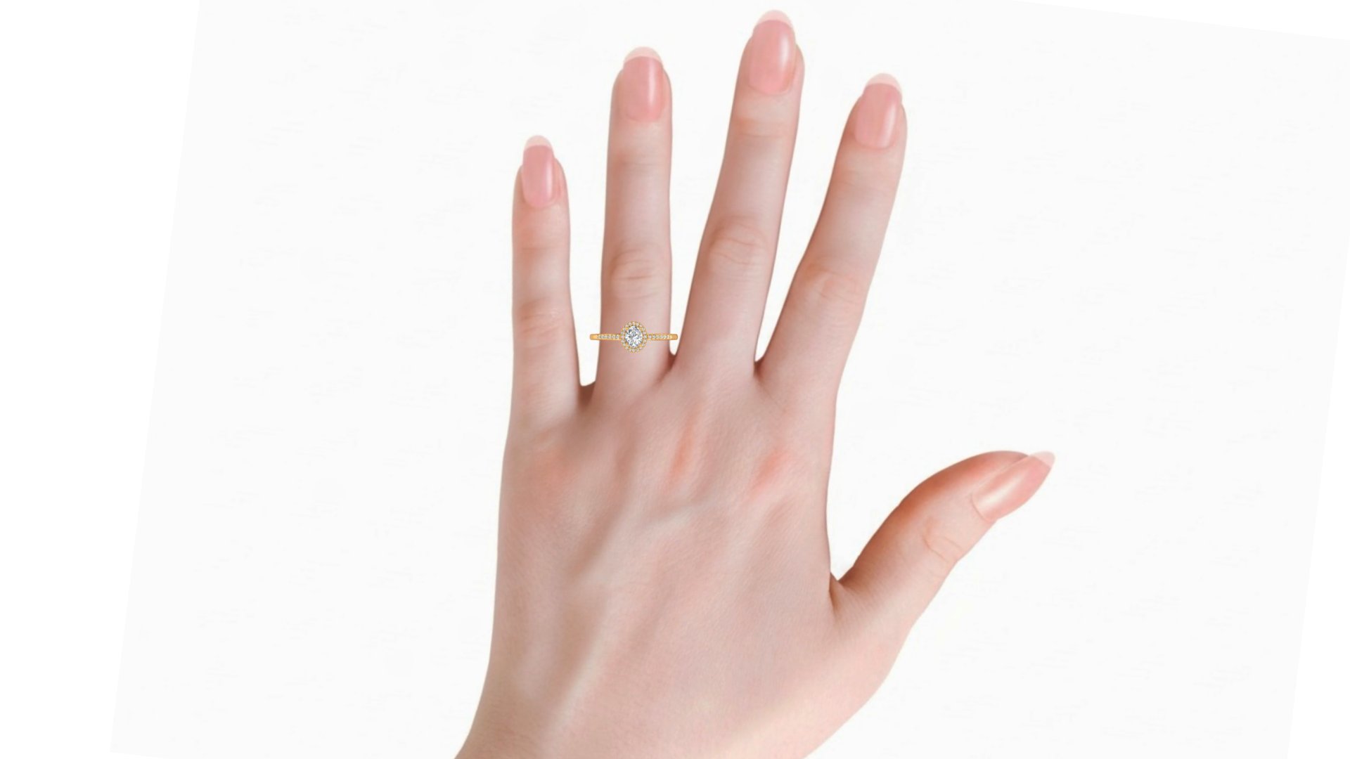 Classic Halo Diamond Ring - Image 11