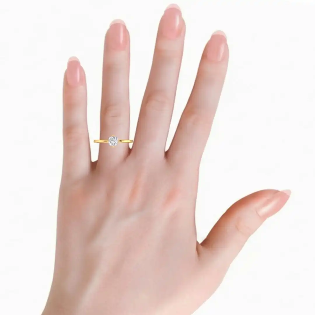 Round Diamond Solitaire Ring - Image 11