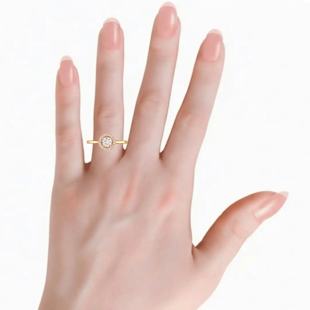 Circle Sparkle Diamond Ring - Image 11