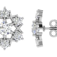 Celestia Bloom Diamond Studs - Thumbnail Image 5