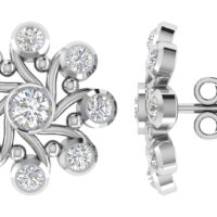 Elowen Verity Diamond Earrings - Thumbnail Image 5