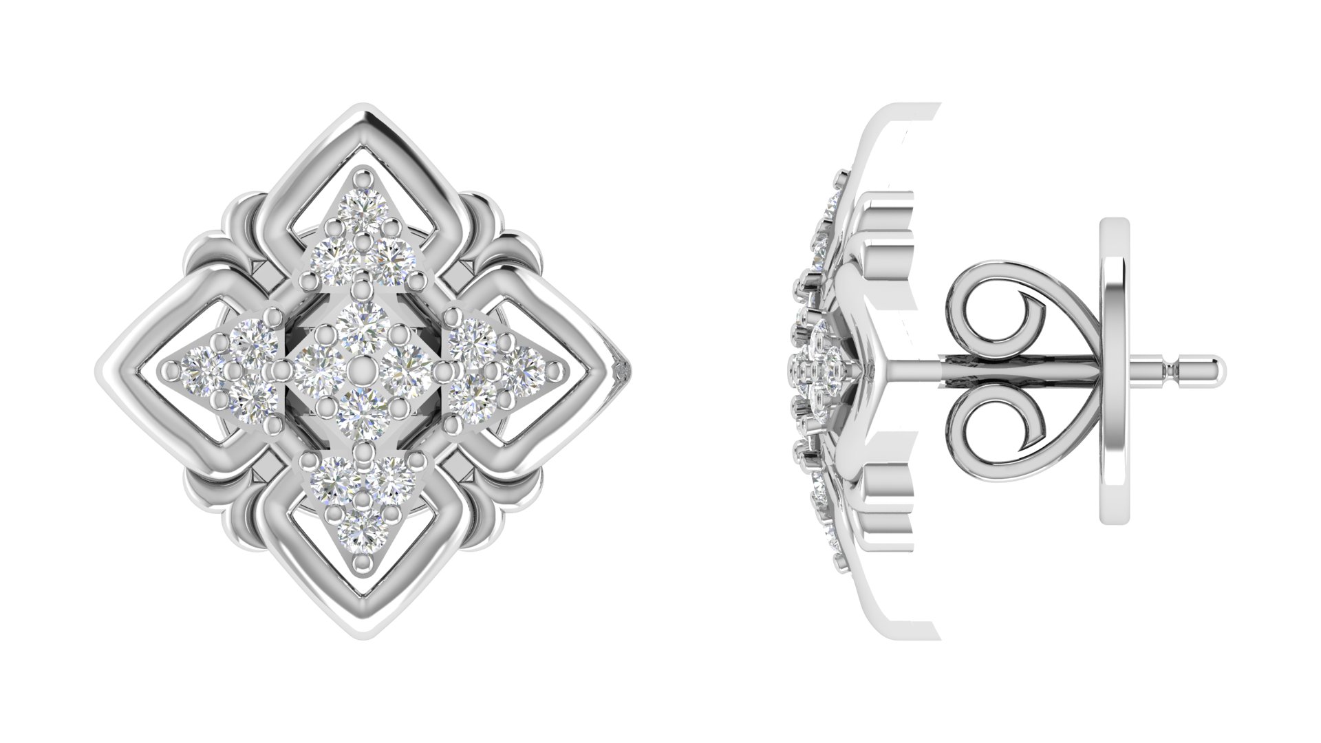 Aurevia Quadrant Diamond Earrings - Image 5