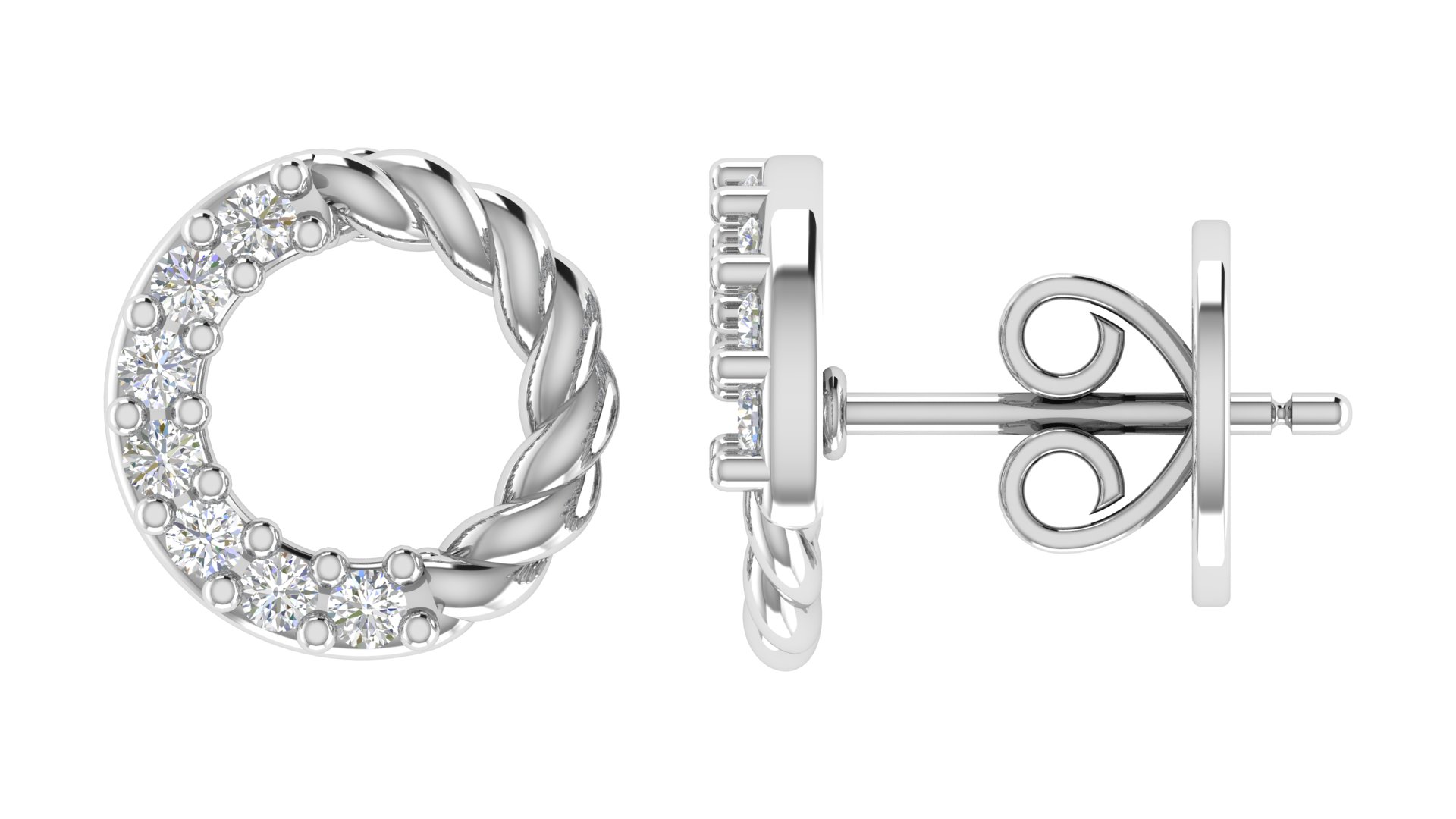Veloura Twist Diamond Earrings - Image 5