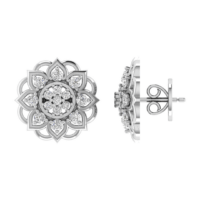 Zarielle Mandala Diamond Earrings - Thumbnail Image 5