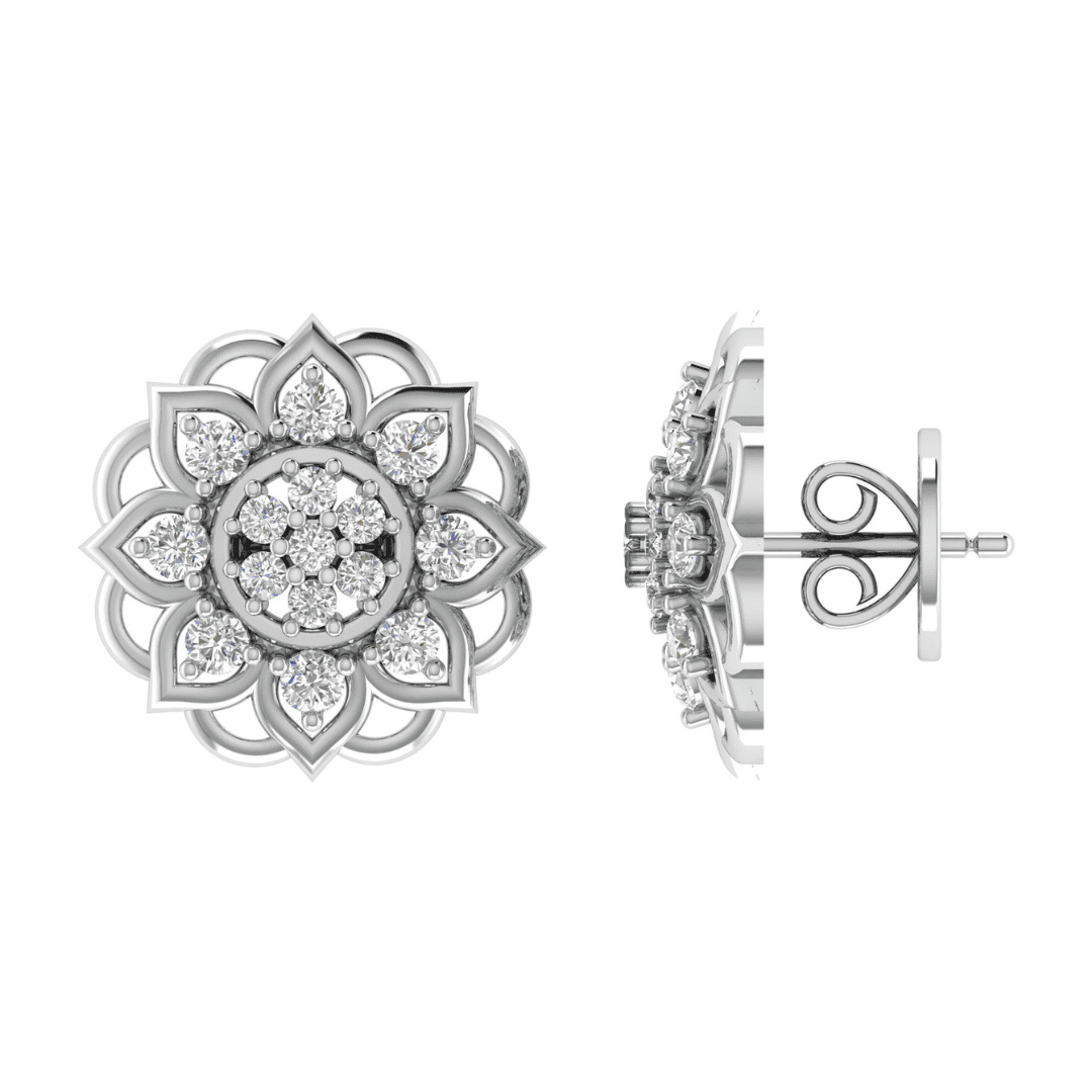 Zarielle Mandala Diamond Earrings - Image 5