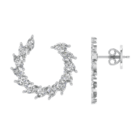 Virelia Crescent Diamond Earrings - Thumbnail Image 5