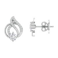 Calithra Teardrop Diamond Earrings - Thumbnail Image 4