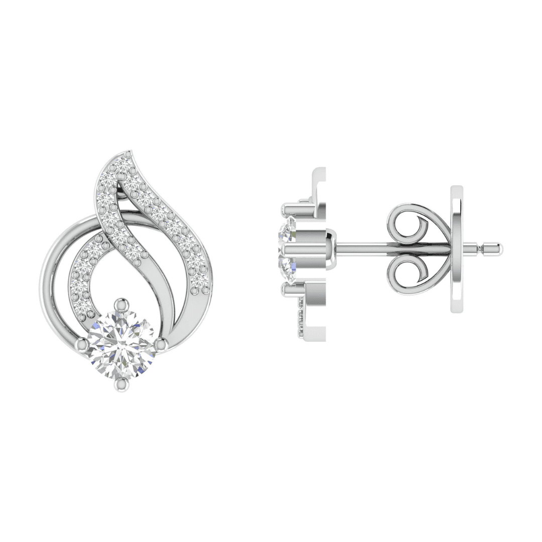 Calithra Teardrop Diamond Earrings - Image 4