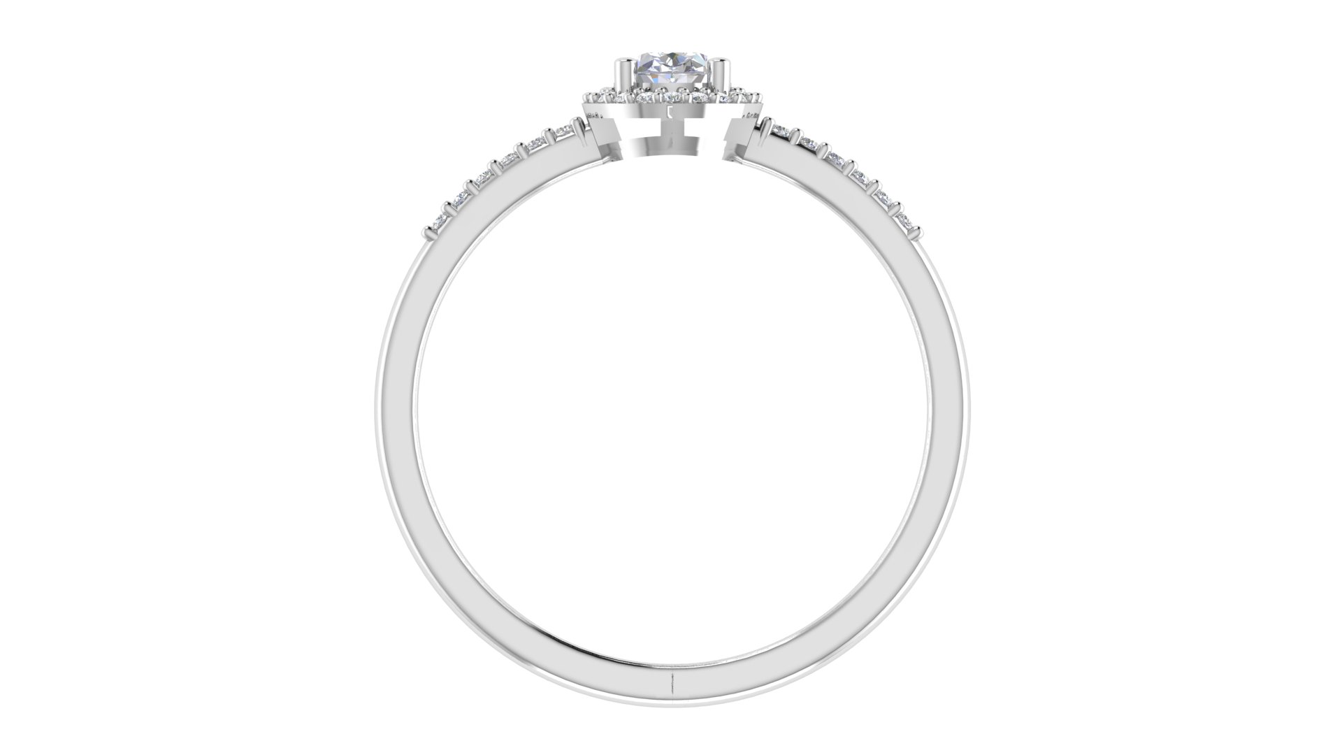 Classic Halo Diamond Ring - Image 6