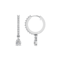 Seravelle Arc Diamond Huggie Earrings - Thumbnail Image 5