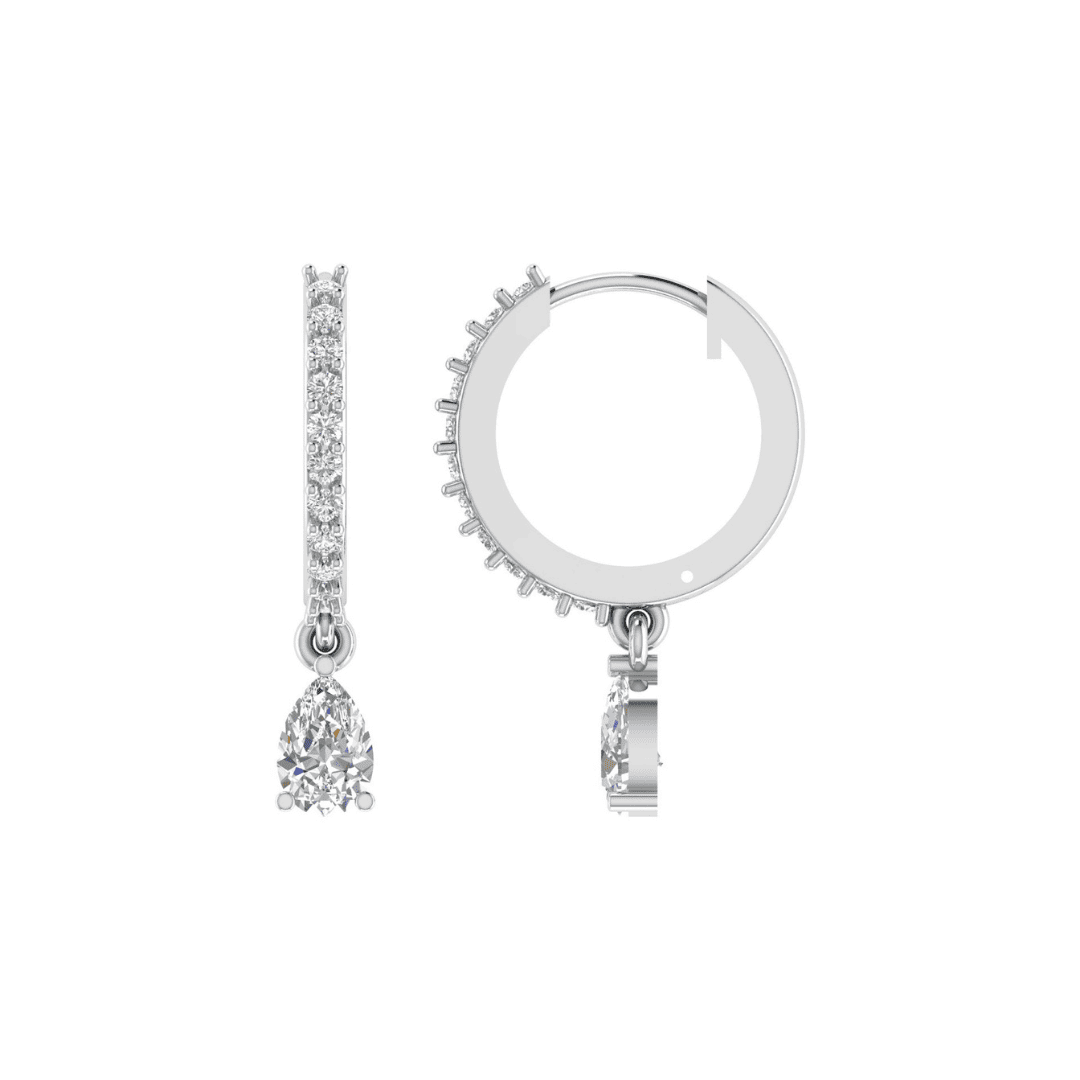 Seravelle Arc Diamond Huggie Earrings - Image 5