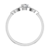 Elegant Three Stone Diamond Ring - Thumbnail Image 7