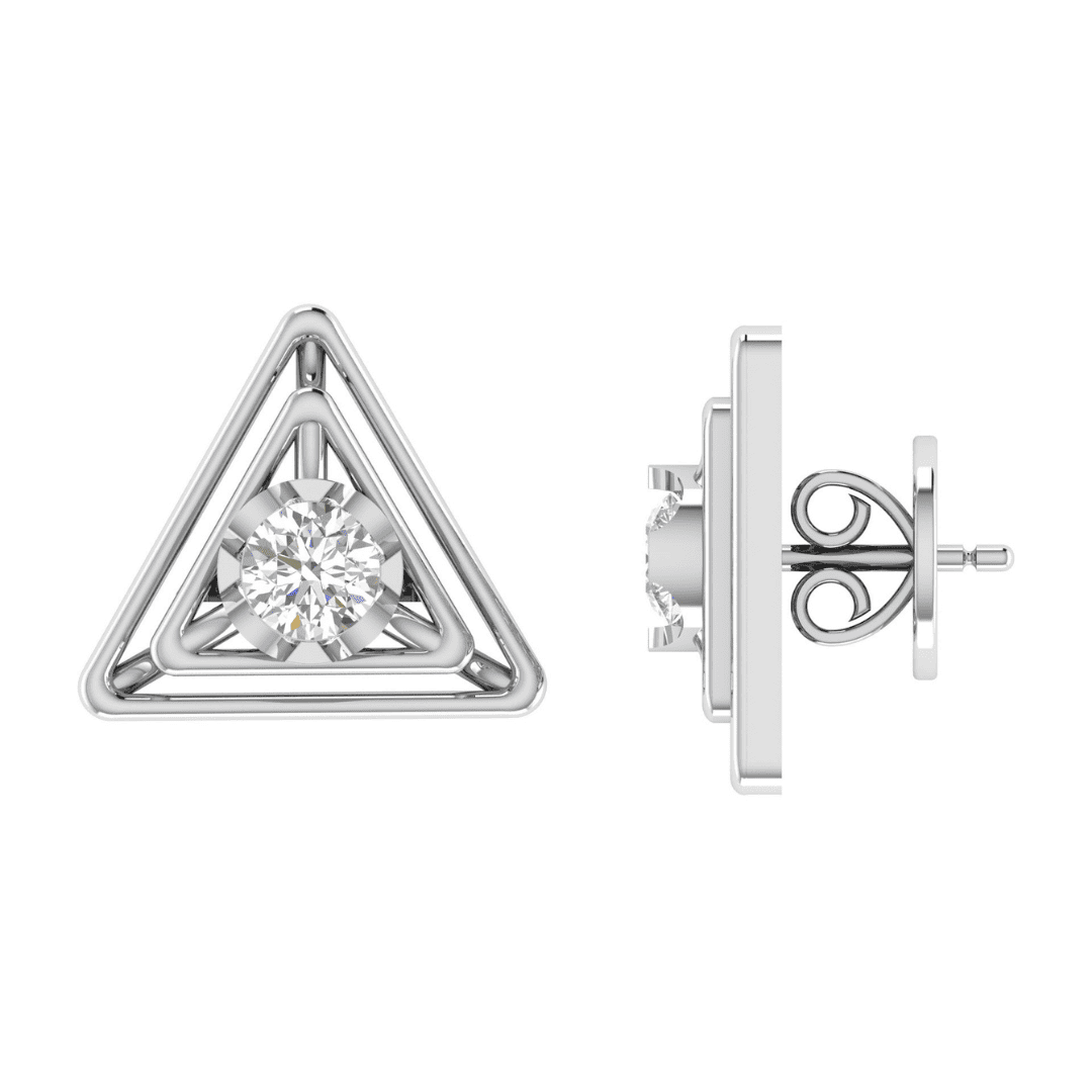 Sorellia Triad Diamond Stud Earrings - Image 5