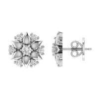 Virellia Fleuris Diamond Earrings - Thumbnail Image 4