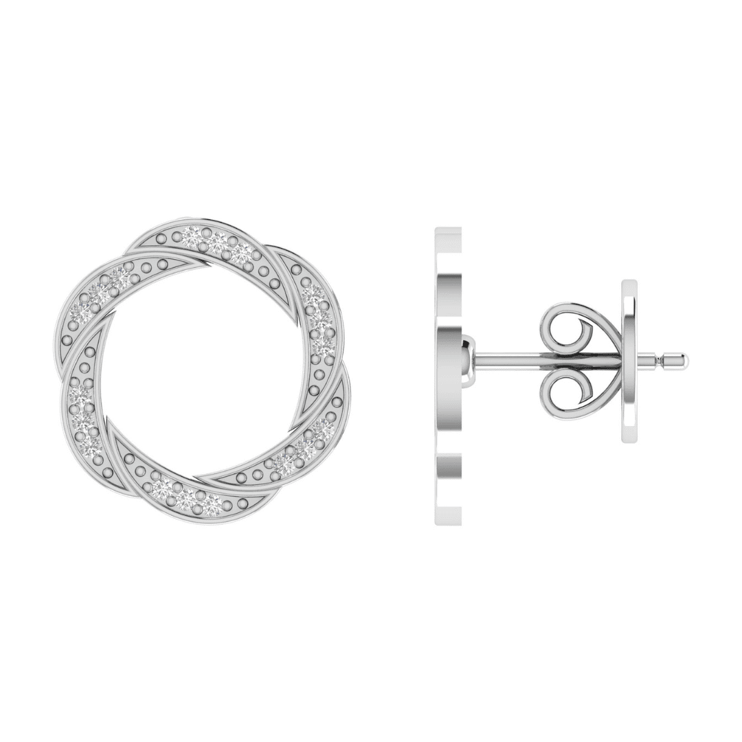 Cirelle Weave Diamond Earrings - Image 5