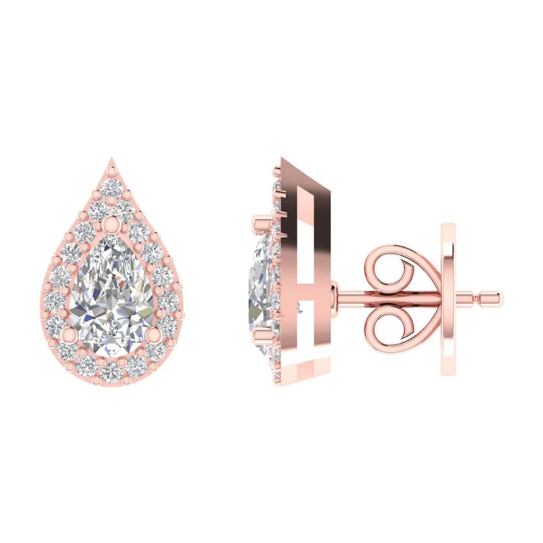 Seravelle Pear Diamond Earrings - Image 7