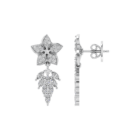 Marivelle Petal Cascade Diamond Earrings - Thumbnail Image 5