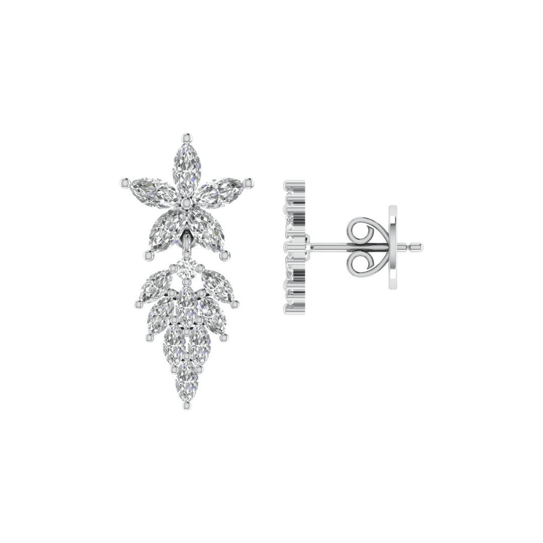 Floravelle Cascade Diamond Earrings - Image 4