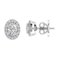 Ophielle Halo Diamond Earrings - Thumbnail Image 5
