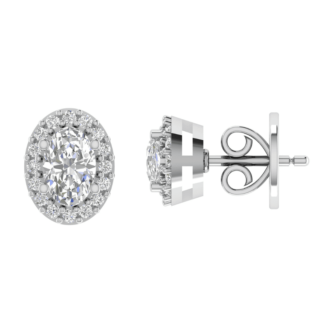 Ophielle Halo Diamond Earrings - Image 5