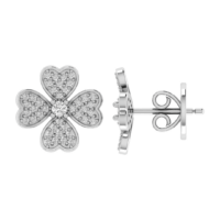 Seraphina Clover Diamond Earrings - Thumbnail Image 5