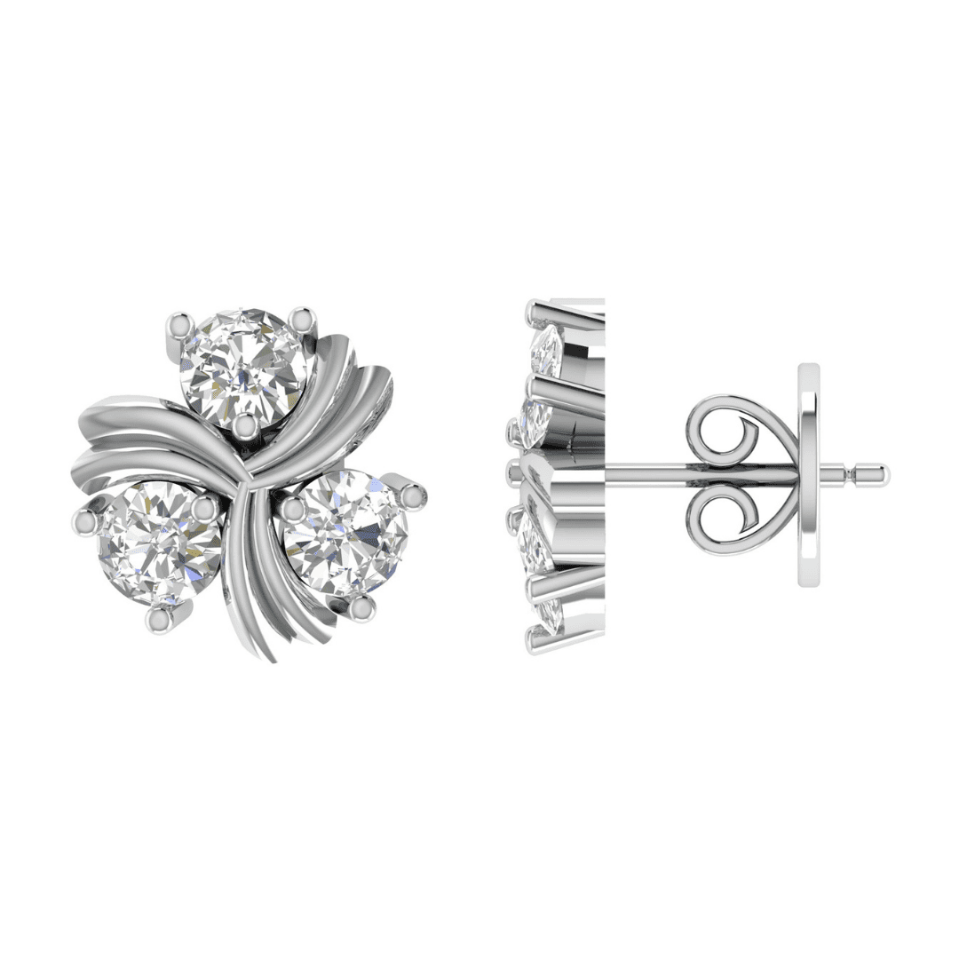 Seravelle Trio Diamond Studs - Image 5