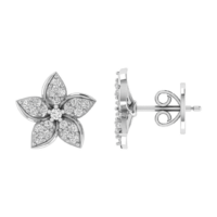 Virellia Petal Diamond Earrings - Thumbnail Image 5